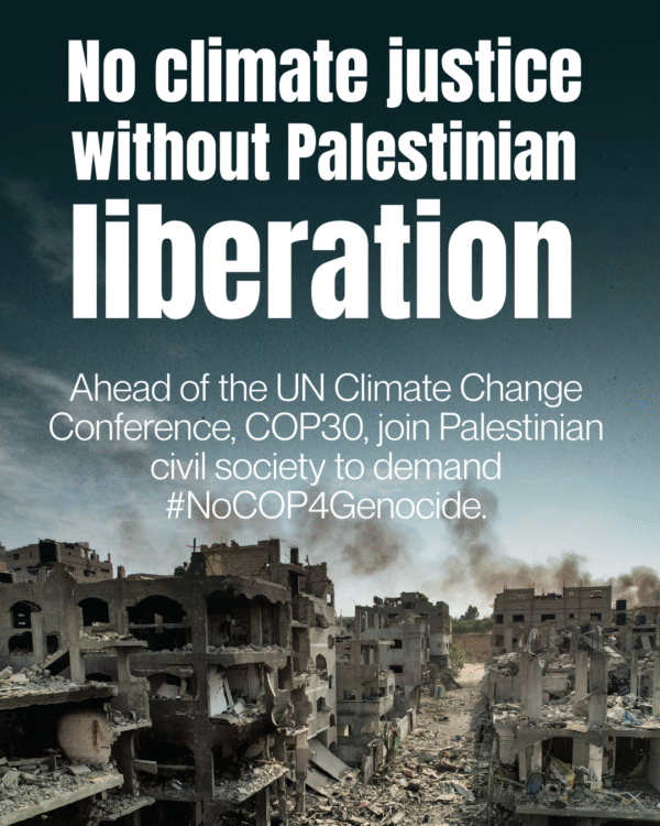 Palestinian Civil Society Call to COP30 | No Climate Justice without Palestinian Liberation