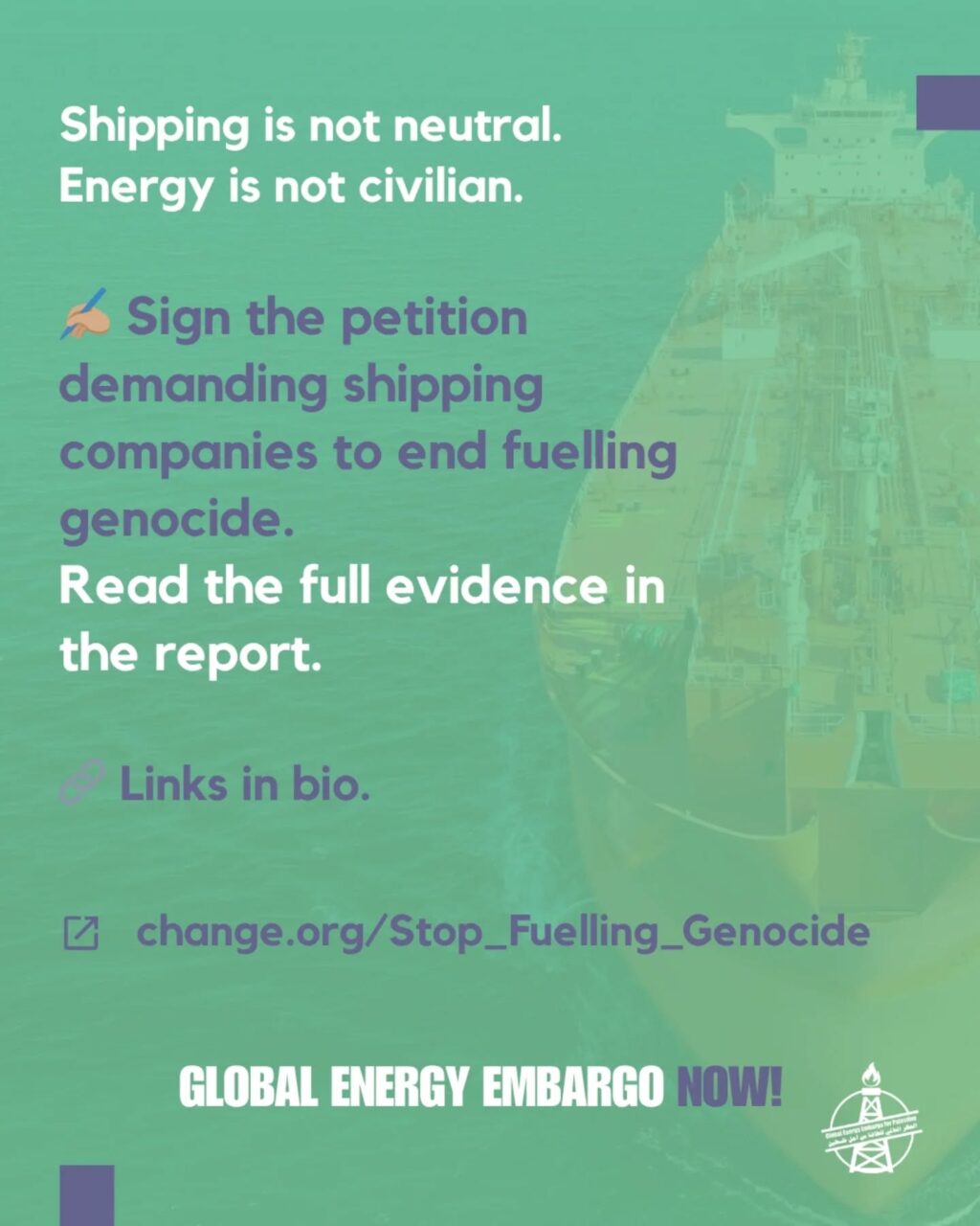 Instagram post from palenergyembargo. This post is in position 5.