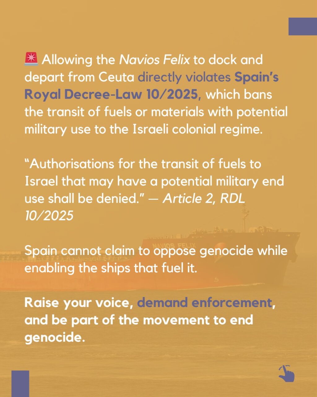 Instagram post from palenergyembargo. This post is in position 2.