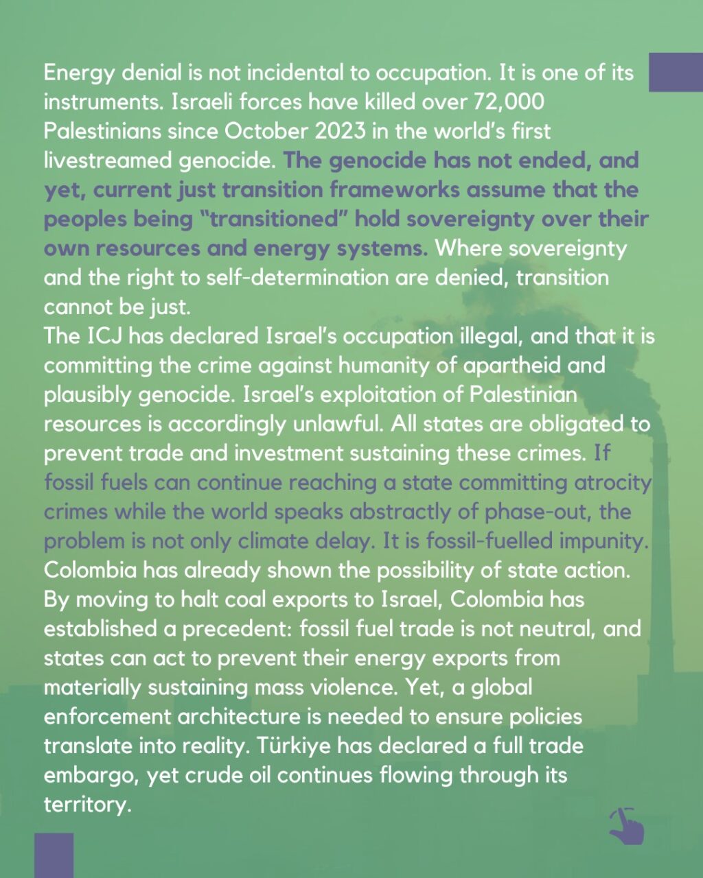 Instagram post from palenergyembargo. This post is in position 3.