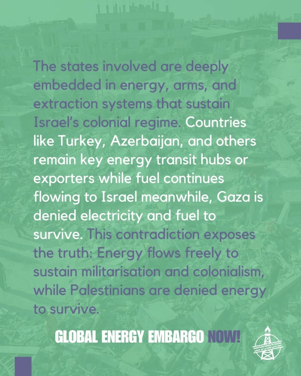 Instagram post from palenergyembargo. This post is in position 3.