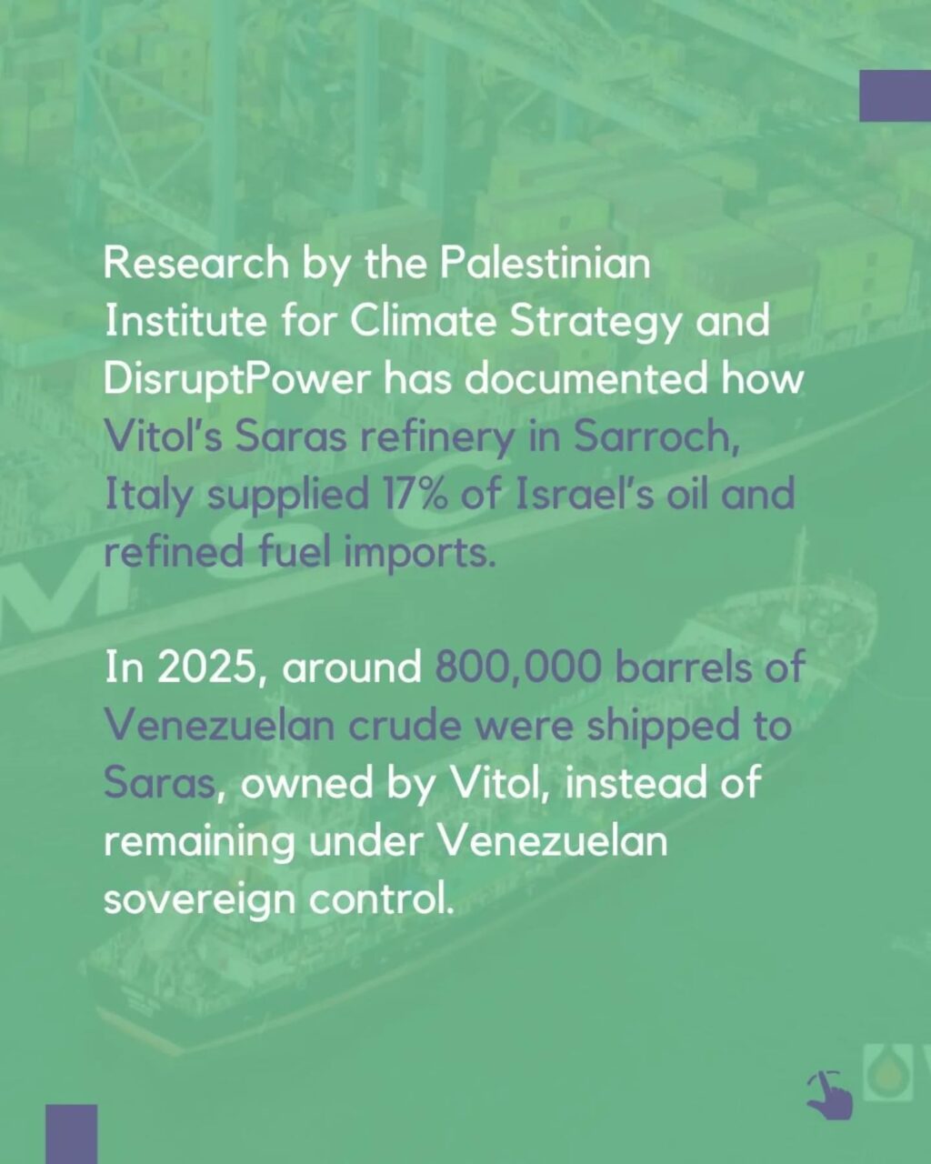 Instagram post from palenergyembargo. This post is in position 2.