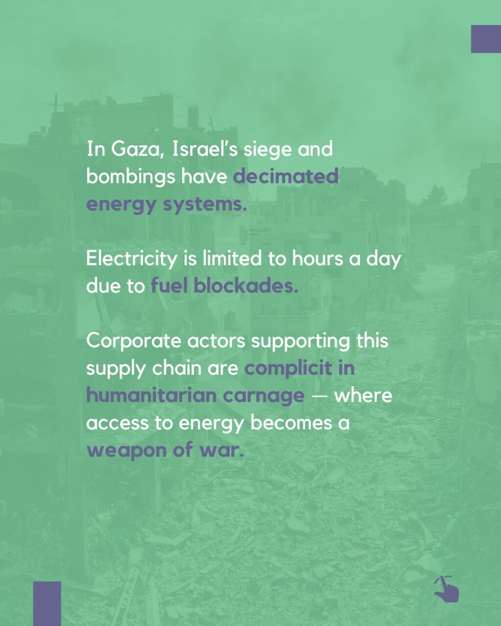 Instagram post from palenergyembargo. This post is in position 3.