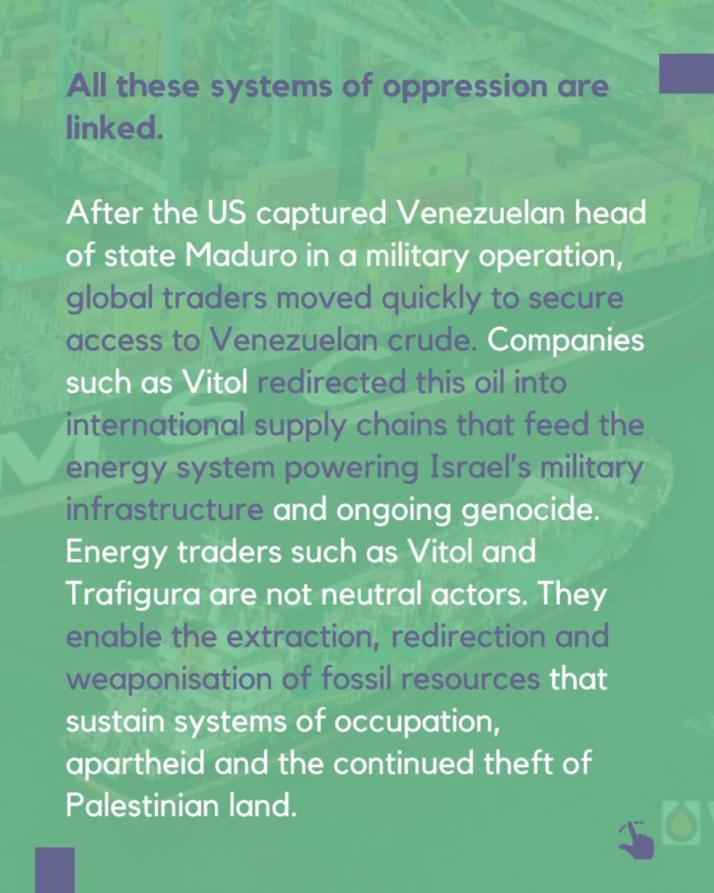 Instagram post from palenergyembargo. This post is in position 5.