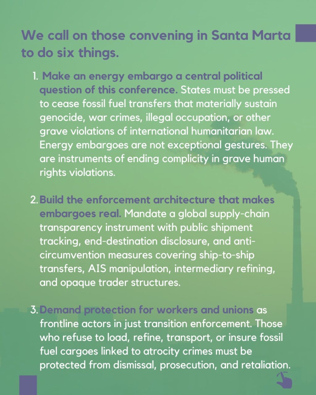 Instagram post from palenergyembargo. This post is in position 6.