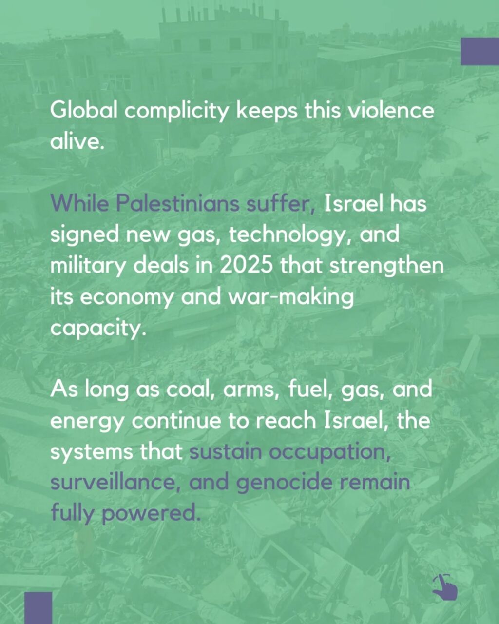 Instagram post from palenergyembargo. This post is in position 3.