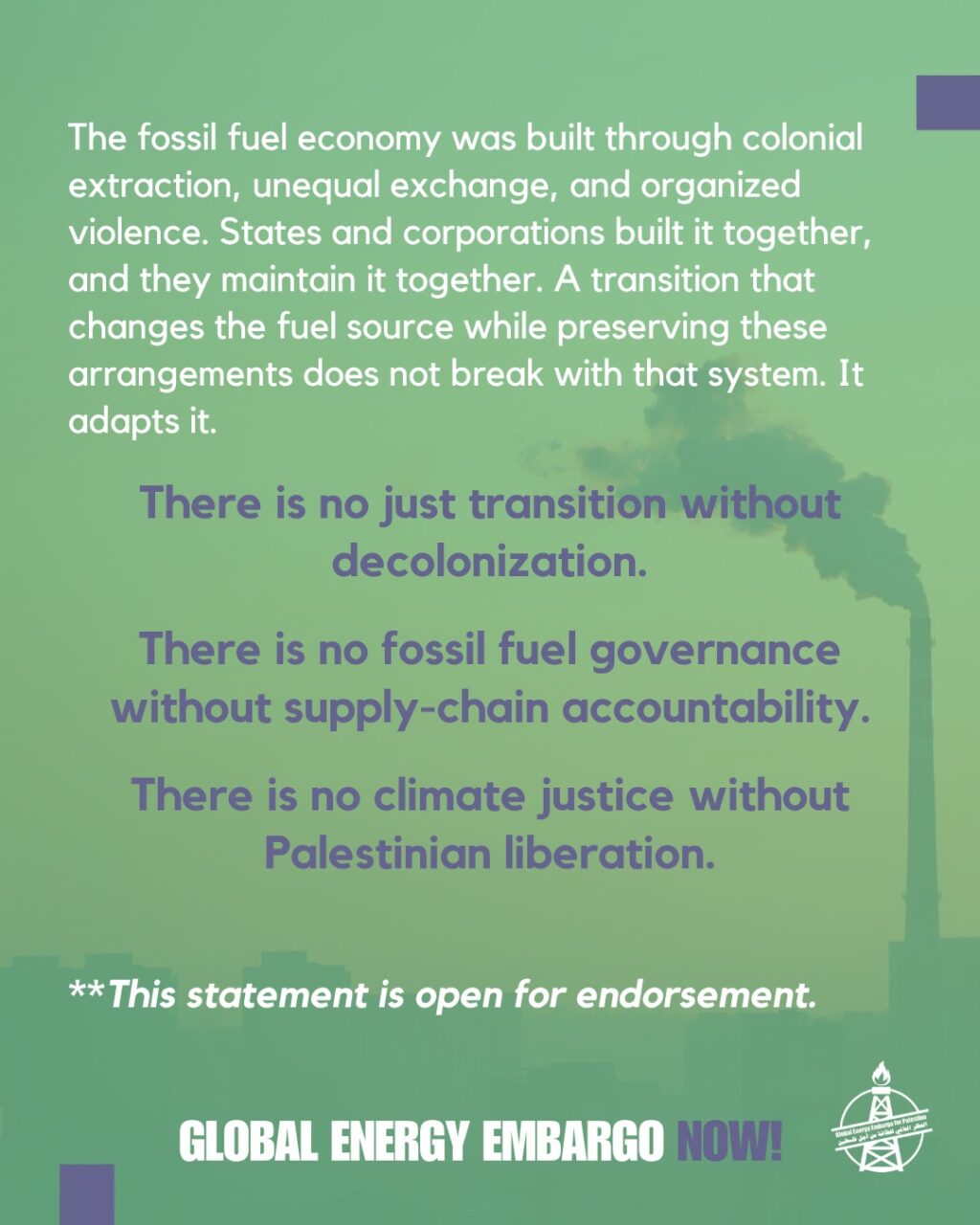 Instagram post from palenergyembargo. This post is in position 8.