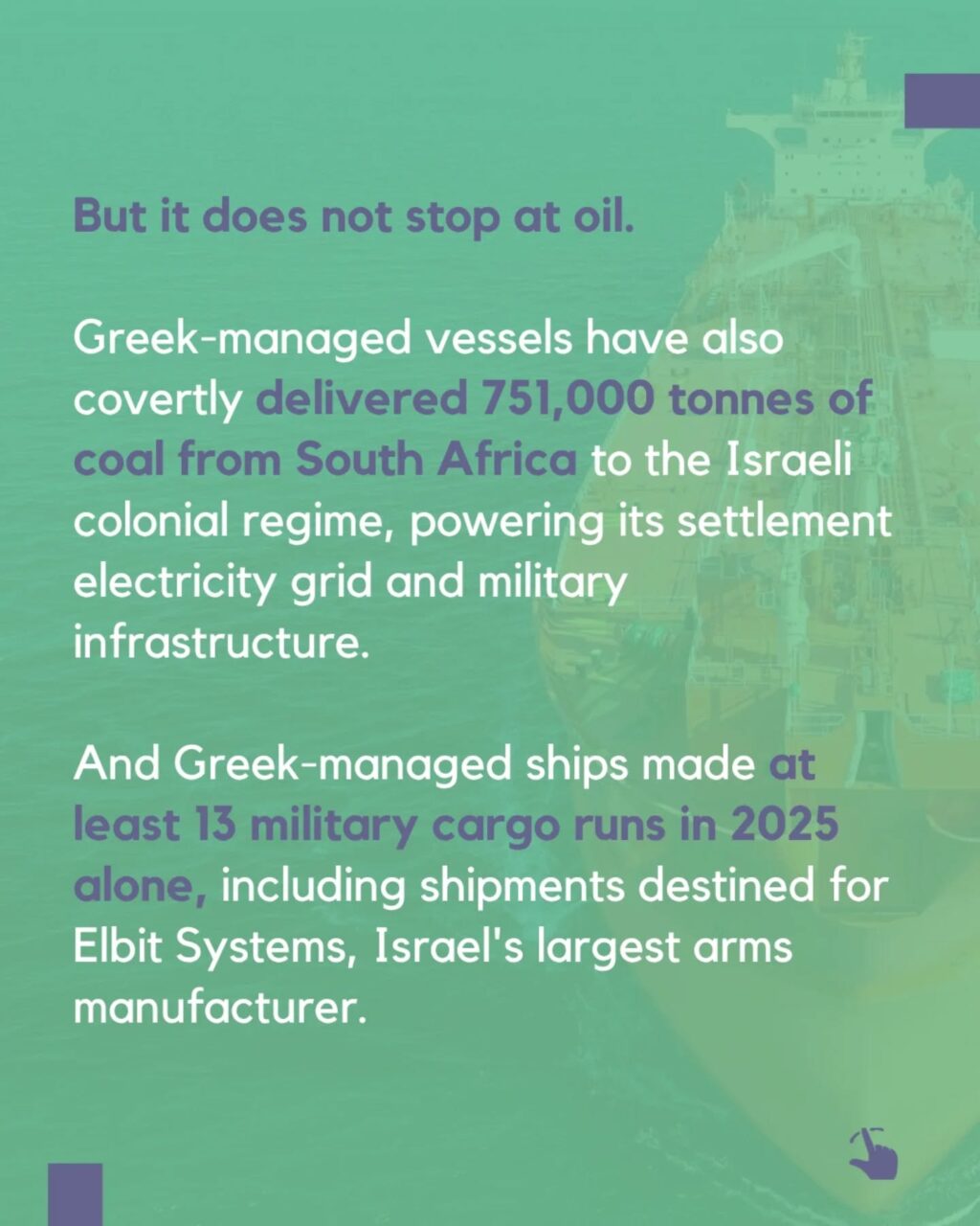 Instagram post from palenergyembargo. This post is in position 4.