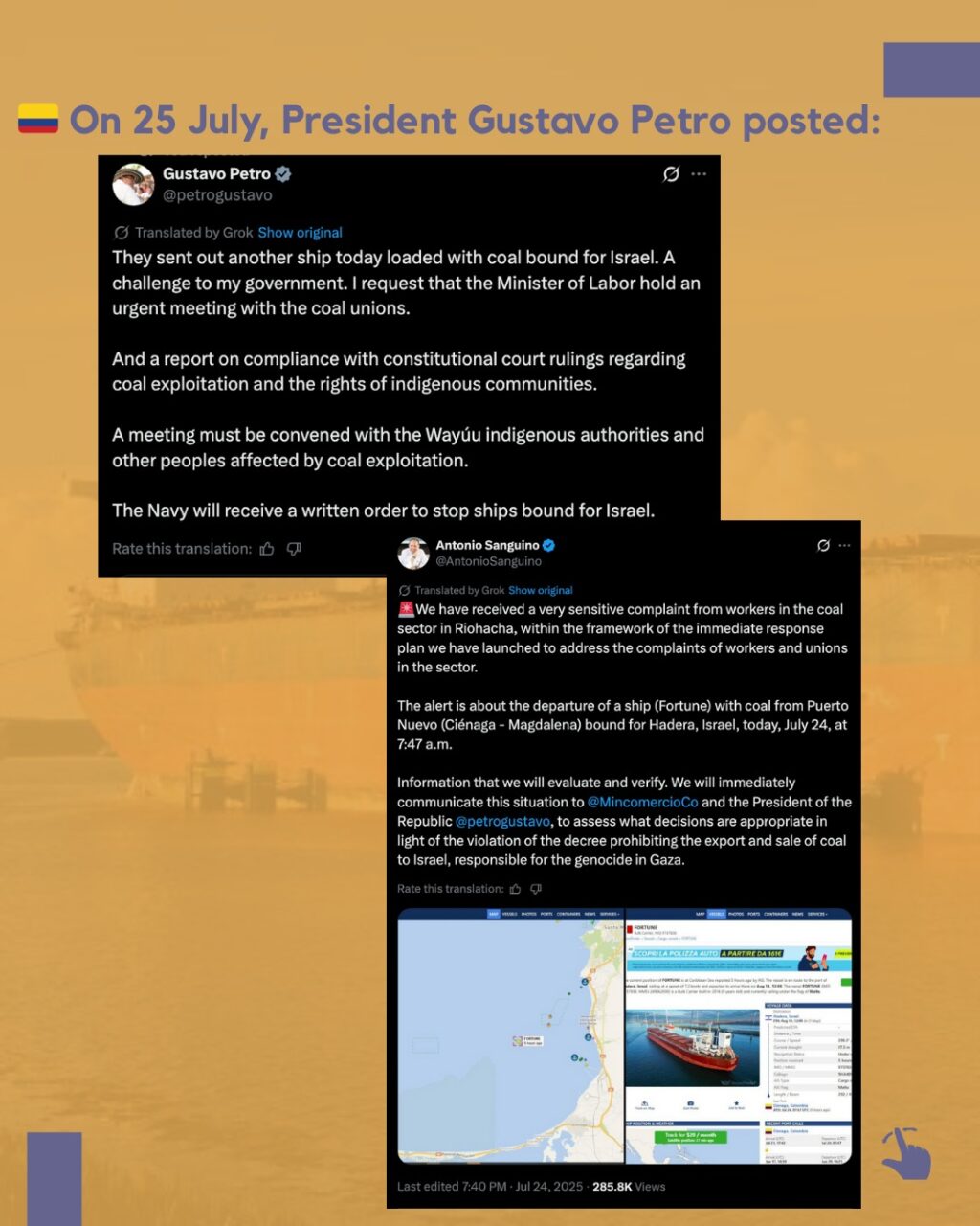 Instagram post from palenergyembargo. This post is in position 4.