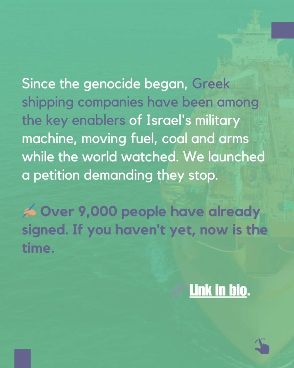 Instagram post from palenergyembargo. This post is in position 1.