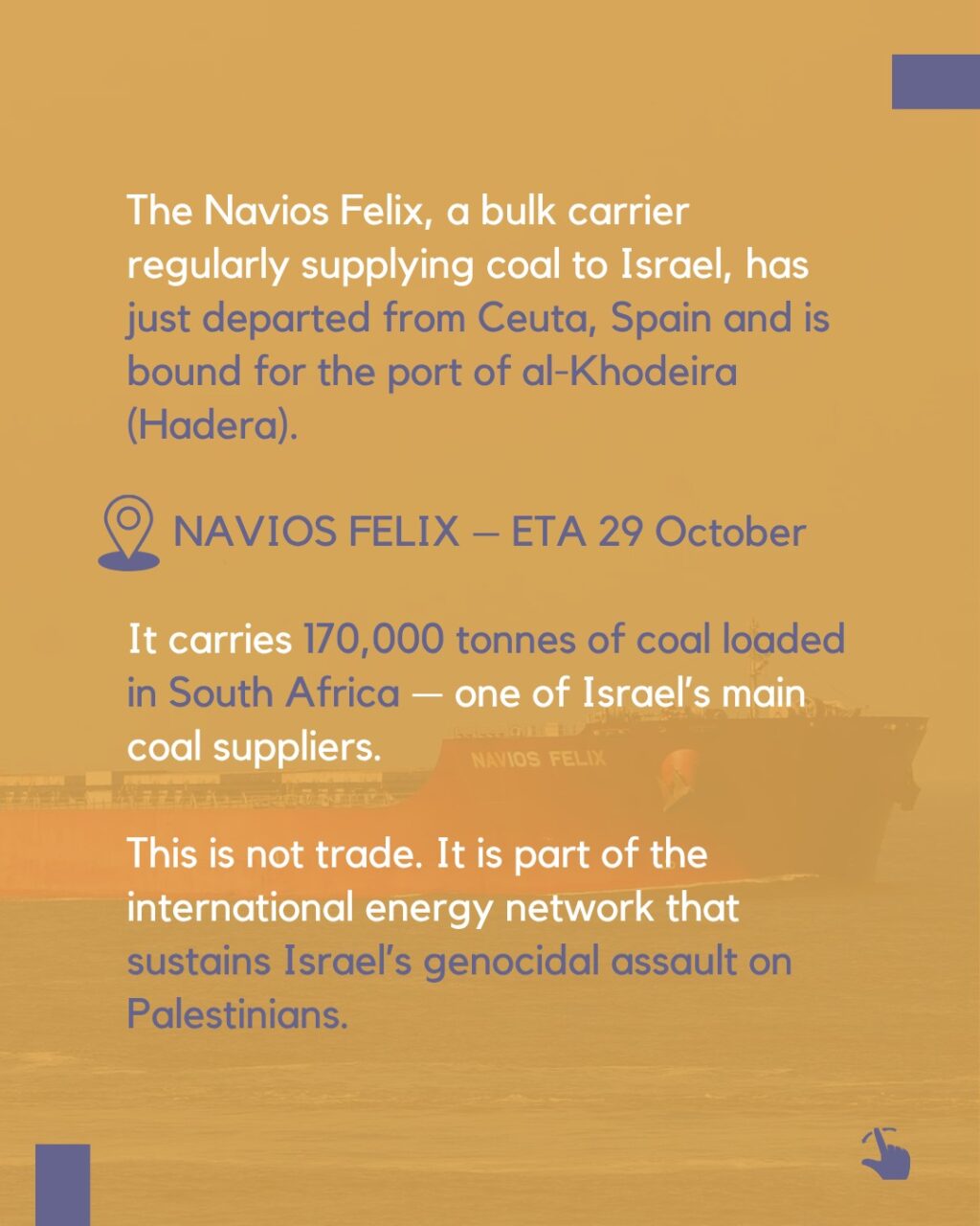 Instagram post from palenergyembargo. This post is in position 1.